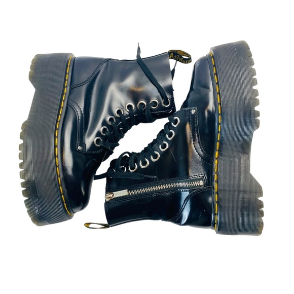 DR MARTENS Jadon Max Boot Women's Platform Black Buttero Size 7 - Picture 5 of 11